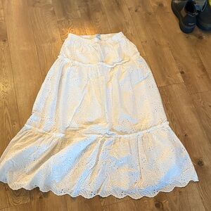 Ariat White Eyelet Maxi Skirt